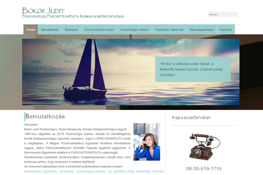 Bokorjudit.hu weboldal készítés